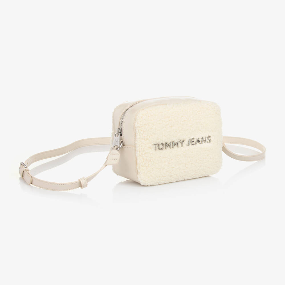 Tommy Hilfiger-Girls Cream Sherpa Fleece Bag | Childrensalon Outlet