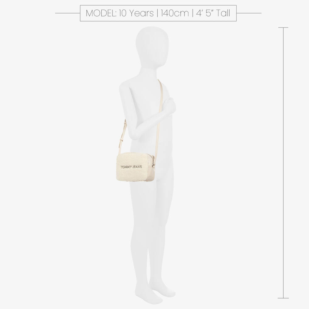 Tommy Hilfiger-Girls Cream Sherpa Fleece Bag | Childrensalon Outlet