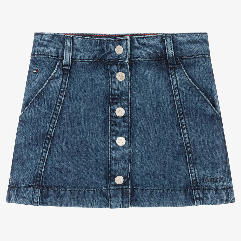 Tommy Hilfiger-Girls Dark Blue Denim Skirt | Childrensalon Outlet