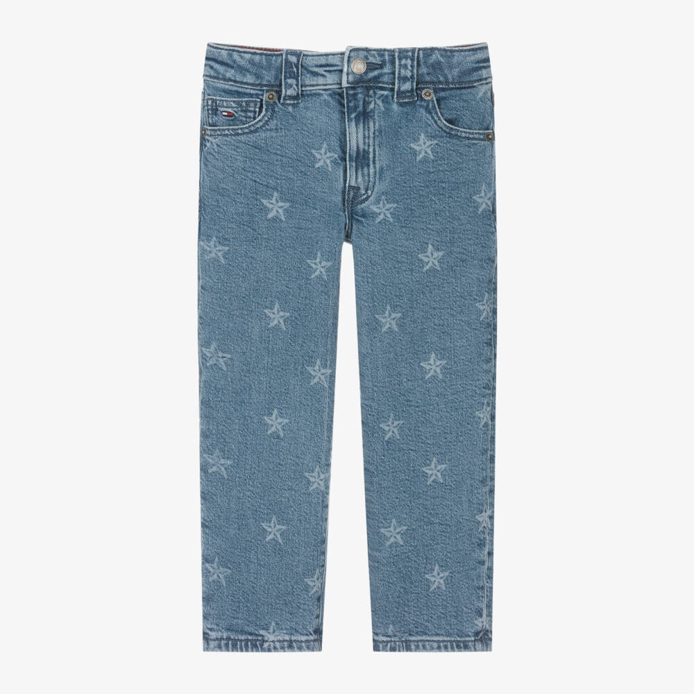 Tommy Hilfiger-Girls Denim Jeans with Star Pattern | Childrensalon Outlet