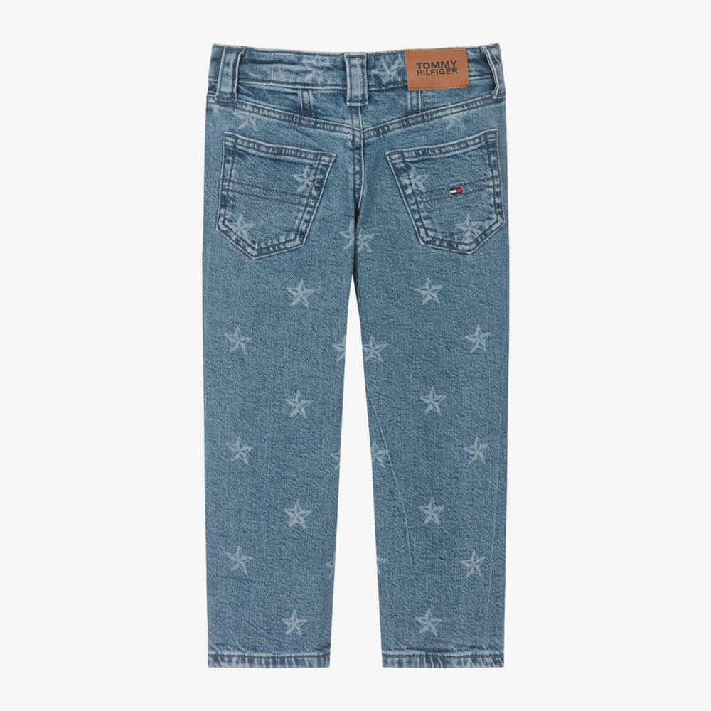 Tommy Hilfiger-Girls Denim Jeans with Star Pattern | Childrensalon Outlet