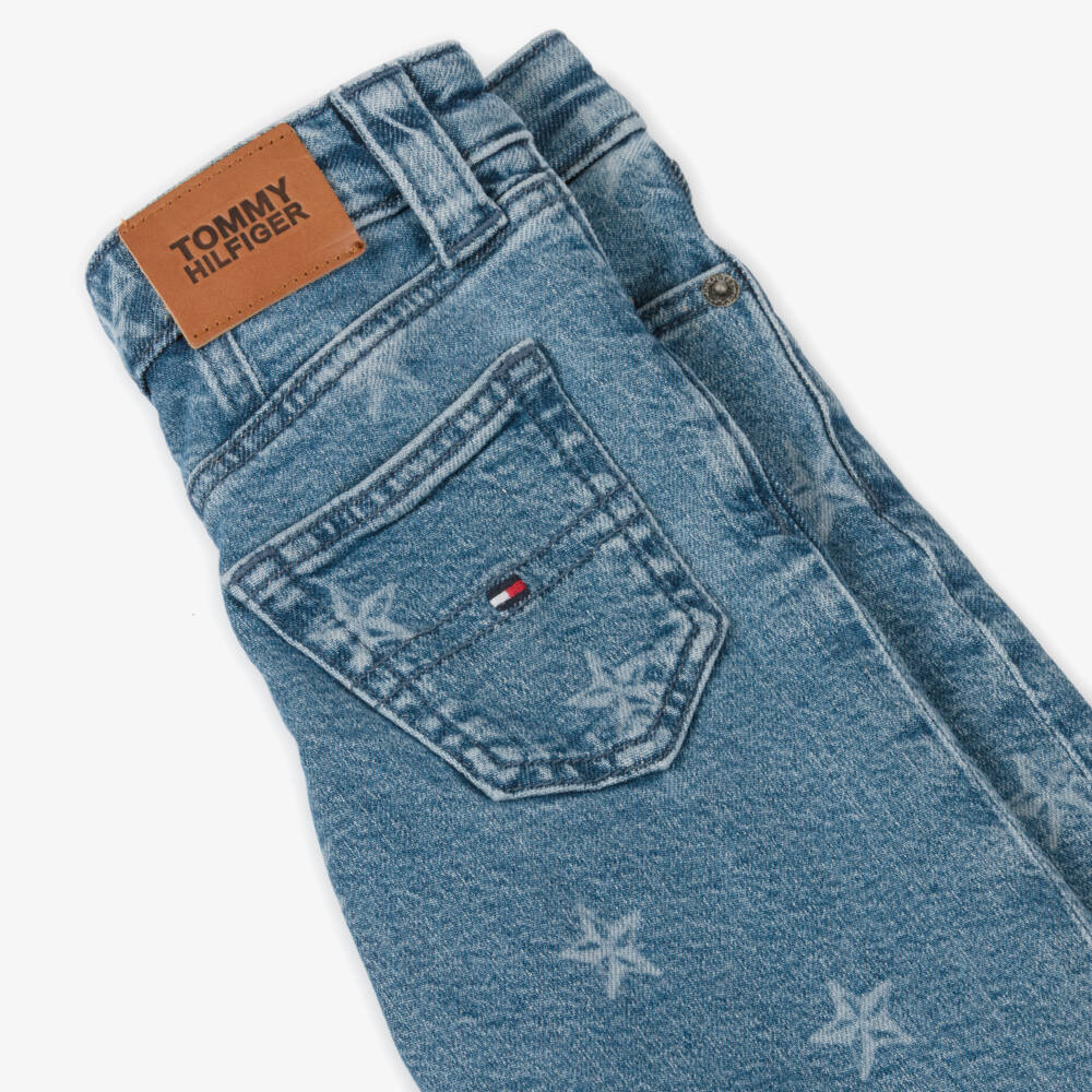 Tommy Hilfiger-Girls Denim Jeans with Star Pattern | Childrensalon Outlet
