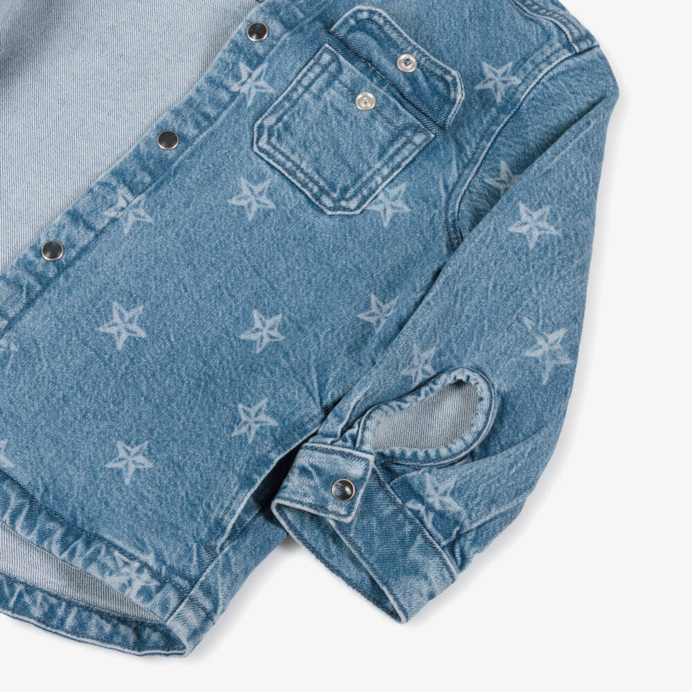 Tommy Hilfiger-Girls Denim Starry Overshirt | Childrensalon Outlet