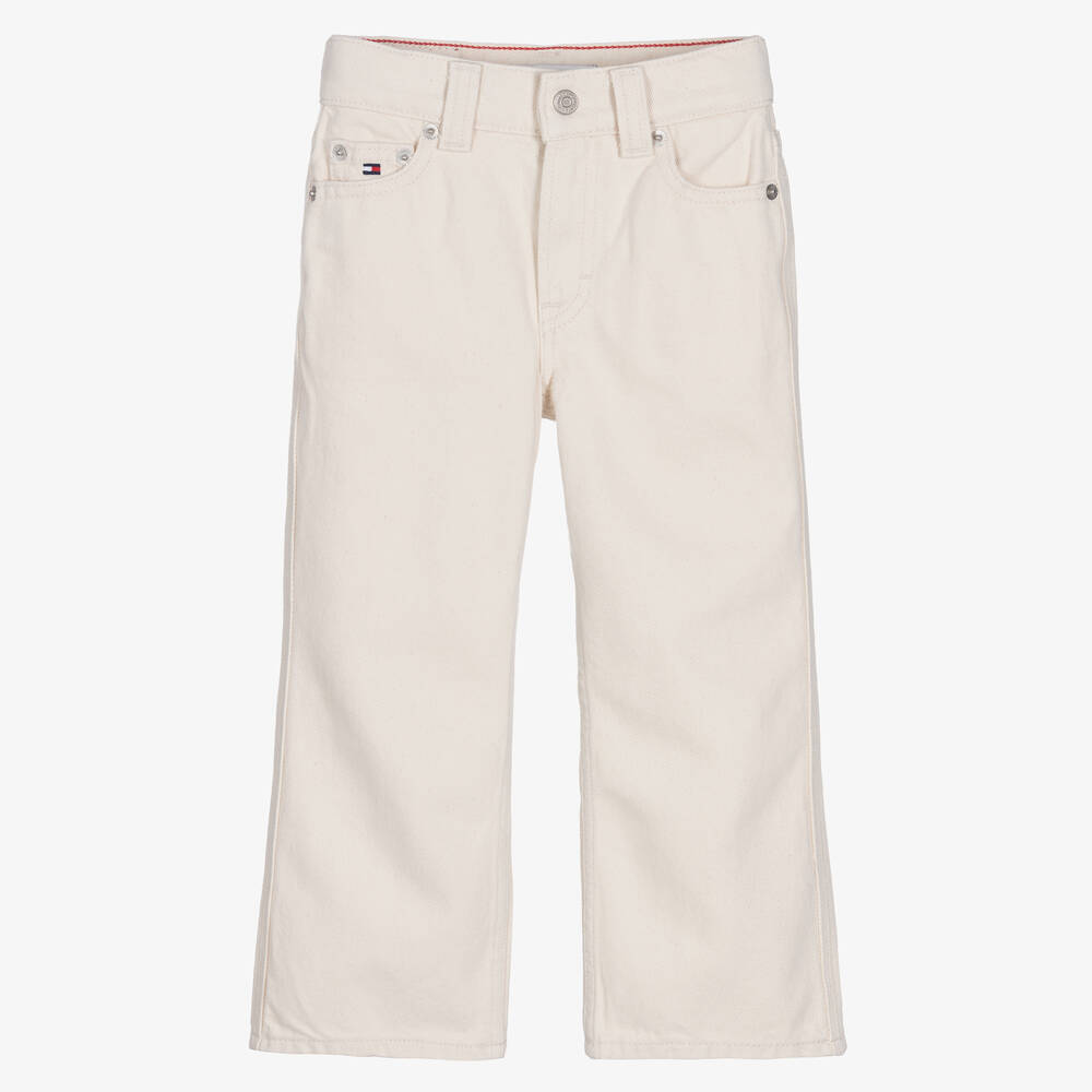 Tommy Hilfiger - Широкие джинсы цвета экрю | Childrensalon