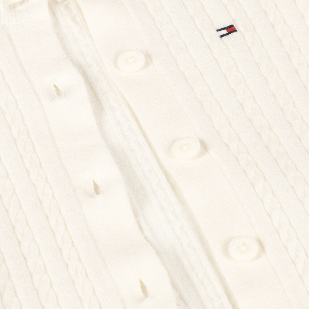 Tommy Hilfiger-Girls Elegant Ivory Knit Sweater | Childrensalon Outlet