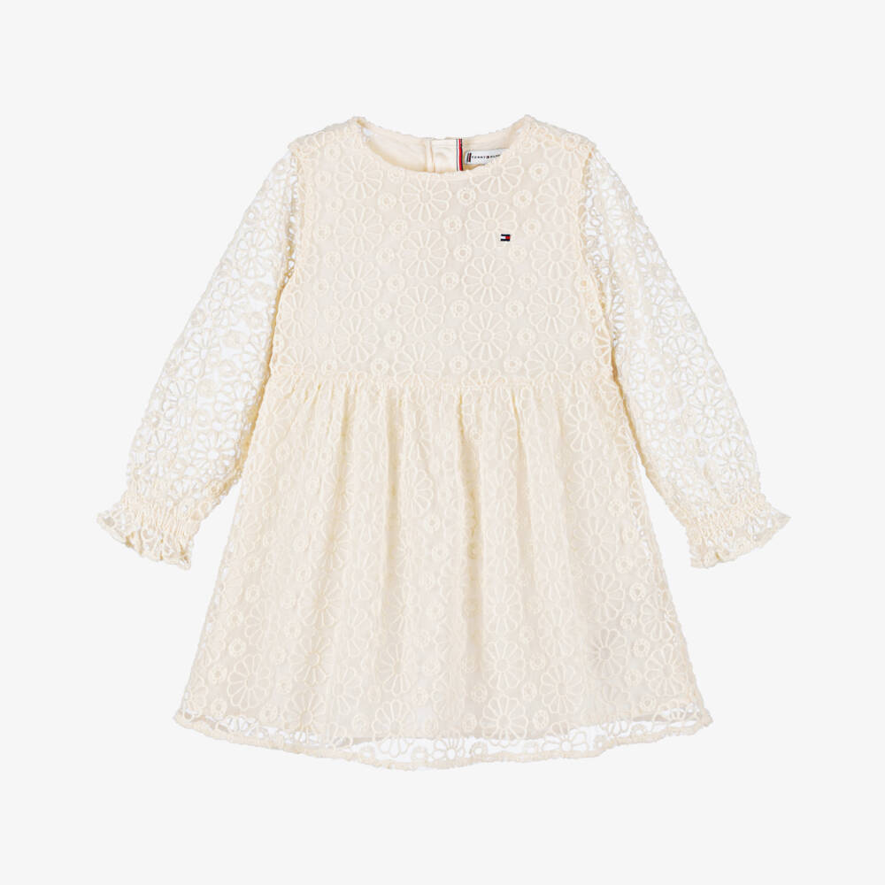 Tommy Hilfiger-فستان تول عاجي أنيق للبنات | Childrensalon Outlet