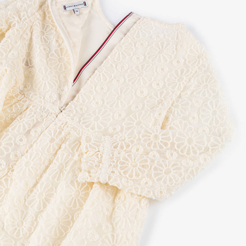 Tommy Hilfiger-فستان تول عاجي أنيق للبنات | Childrensalon Outlet