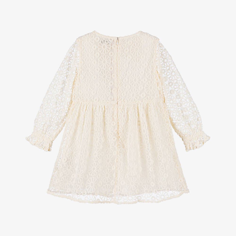 Tommy Hilfiger-فستان تول عاجي أنيق للبنات | Childrensalon Outlet