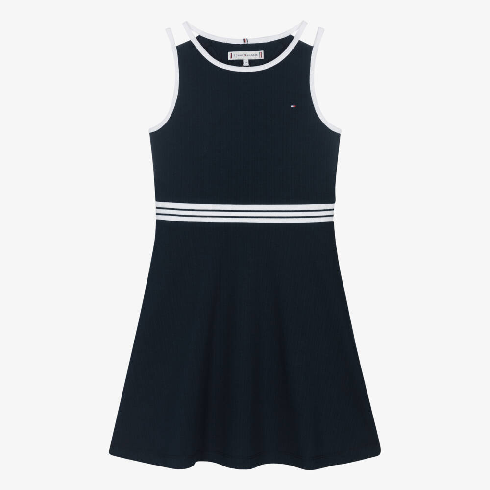 Tommy Hilfiger-فستان كحلي أنيق للبنات | Childrensalon Outlet