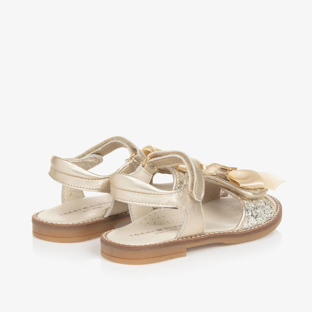 Tommy Hilfiger-Золотистые сандалии с блестками для девочек | Childrensalon Outlet