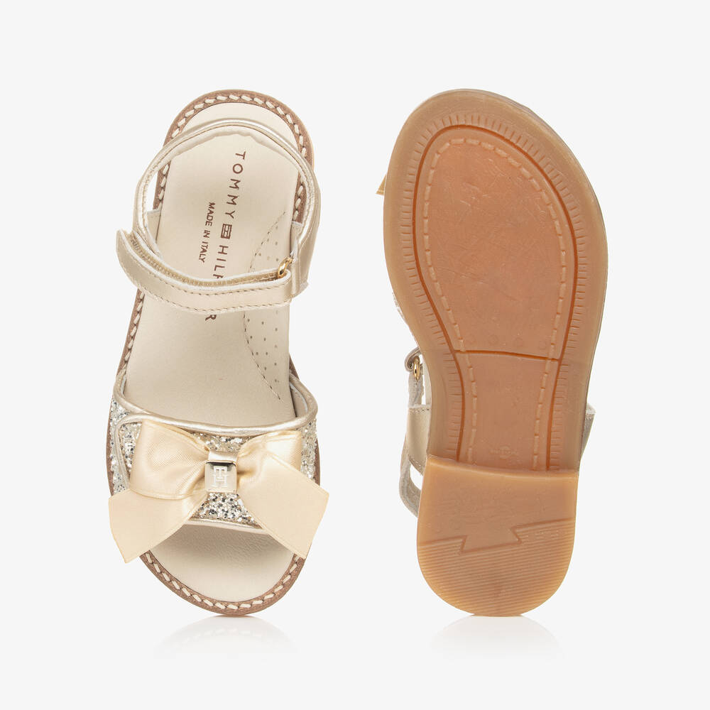 Tommy Hilfiger-Золотистые сандалии с блестками для девочек | Childrensalon Outlet