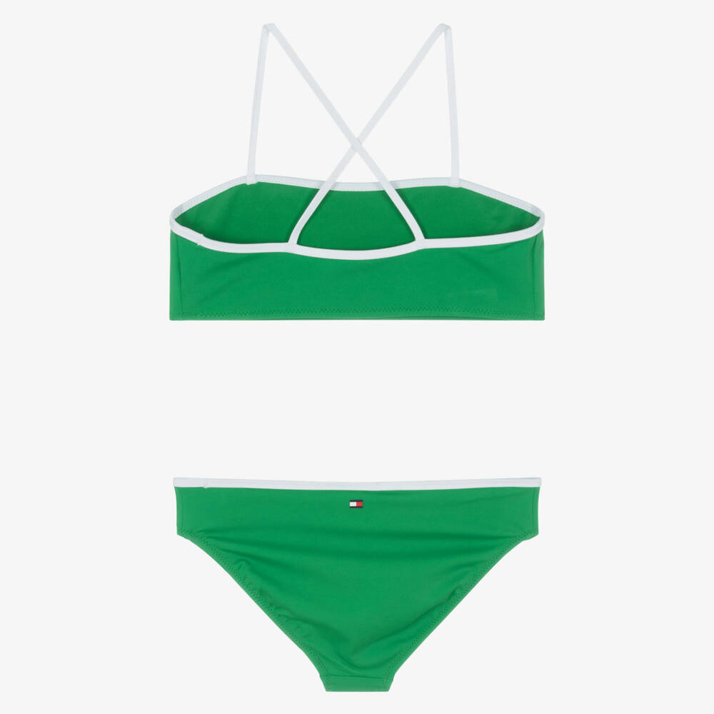 Tommy Hilfiger-Girls Green Bralette Bikini | Childrensalon Outlet