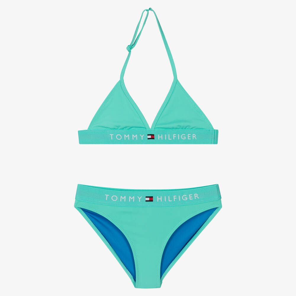 Tommy Hilfiger - Grüner Bikini mit Flagge | Childrensalon