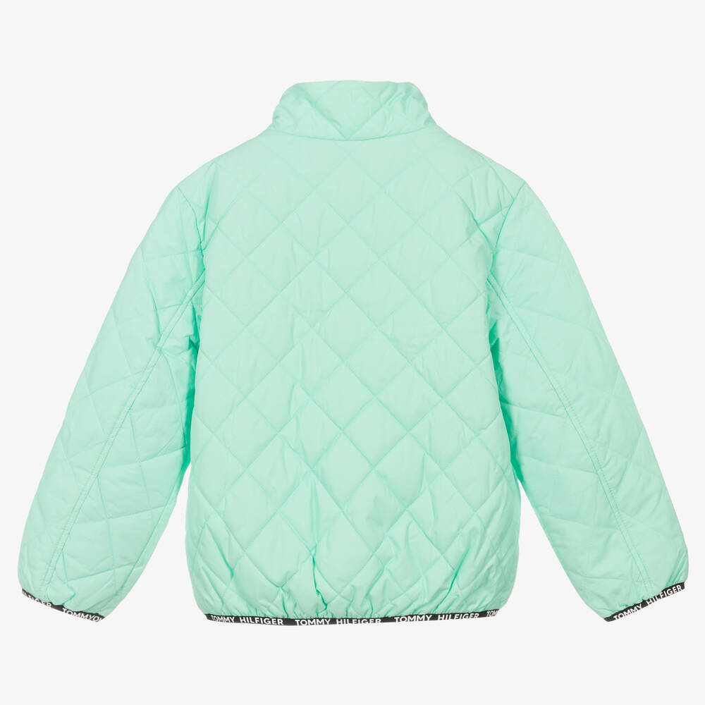 Tommy Hilfiger Girls Green Quilted Jacket