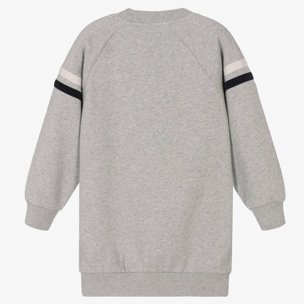 Tommy Hilfiger Robe sweat grise en coton fille Childrensalon Outlet