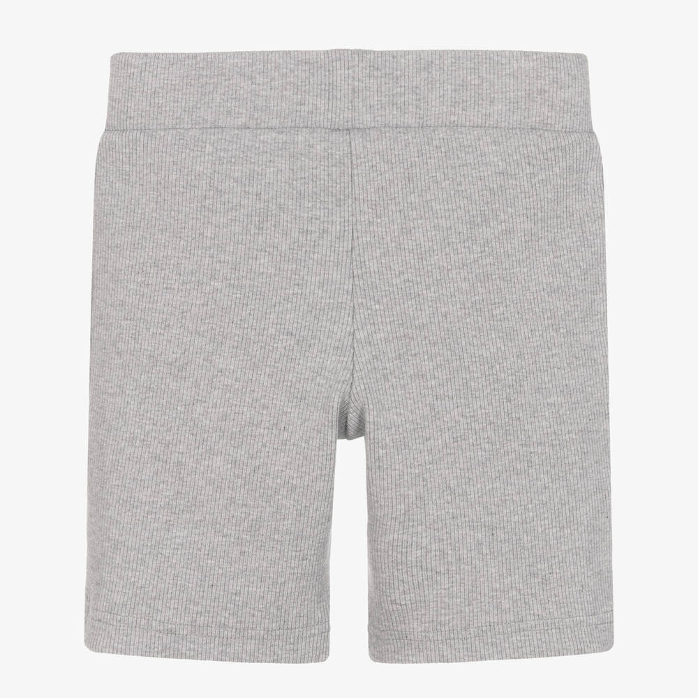 Tommy Hilfiger Girls Grey Ribbed Jersey Cycling Shorts