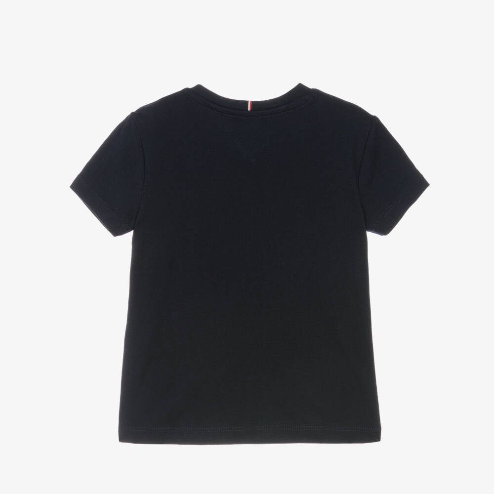 Tommy Hilfiger-Girls Indigo Cotton Blend Tee | Childrensalon Outlet