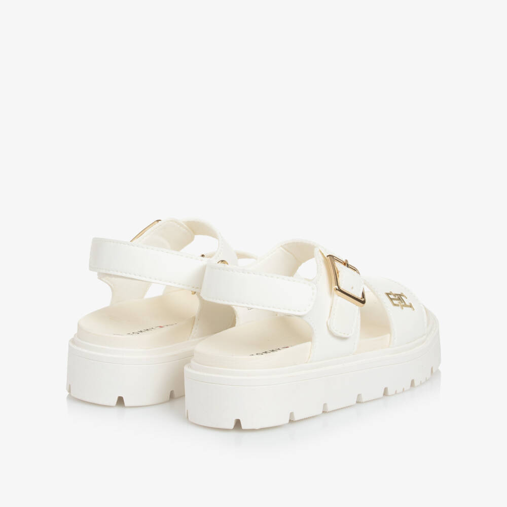 Tommy Hilfiger-Girls Ivory Chunky Faux Sandals | Childrensalon Outlet