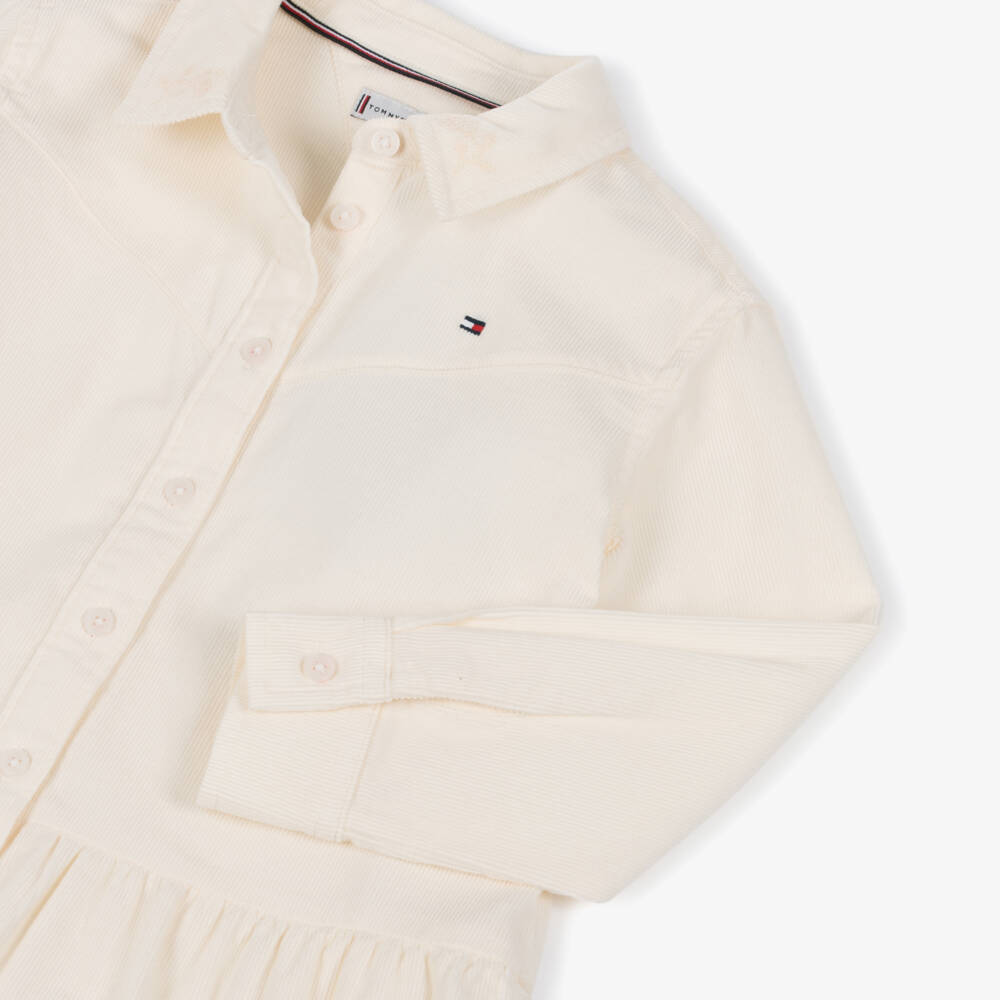 Tommy Hilfiger-Girls Ivory Corduroy Dress | Childrensalon Outlet