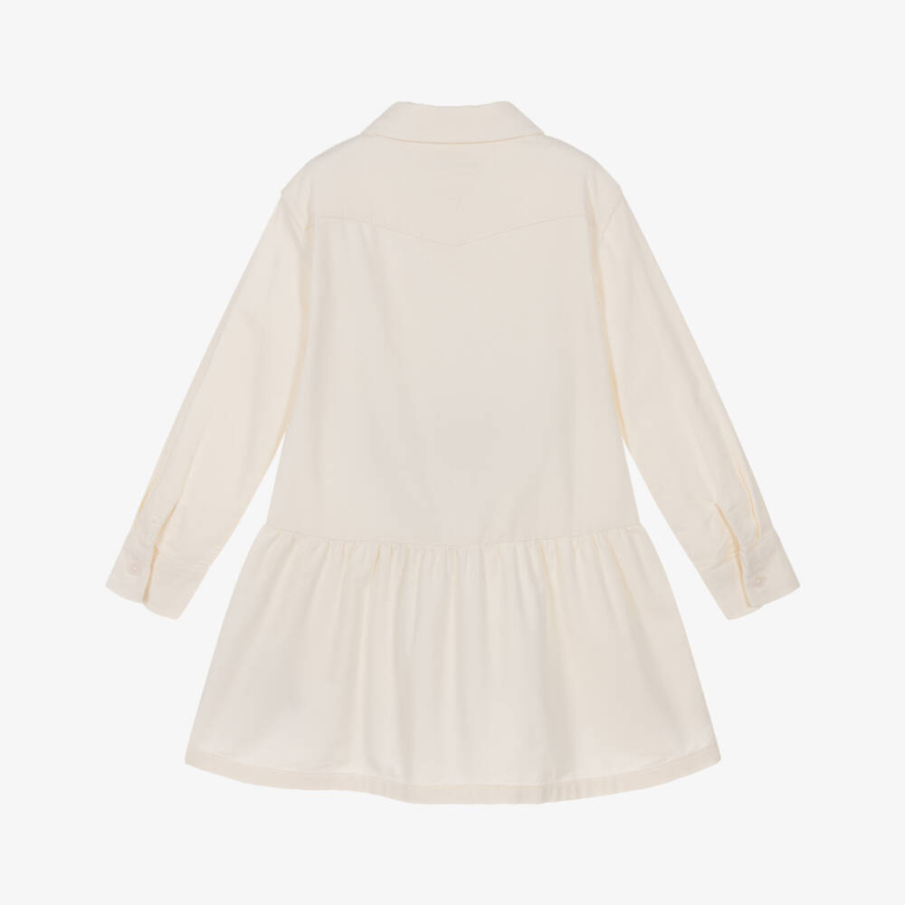 Tommy Hilfiger-Girls Ivory Corduroy Dress | Childrensalon Outlet