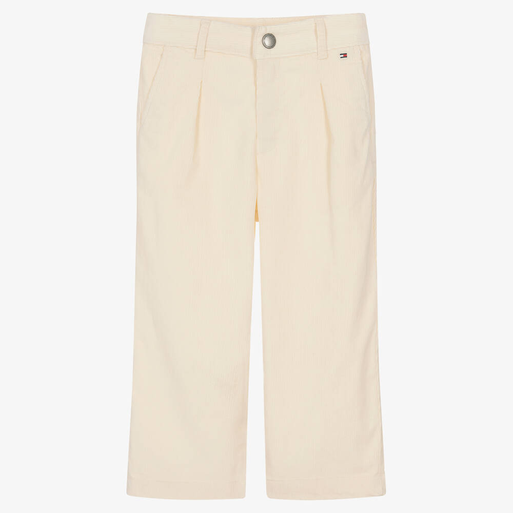 Tommy Hilfiger - Girls Ivory Corduroy Jeans | Childrensalon