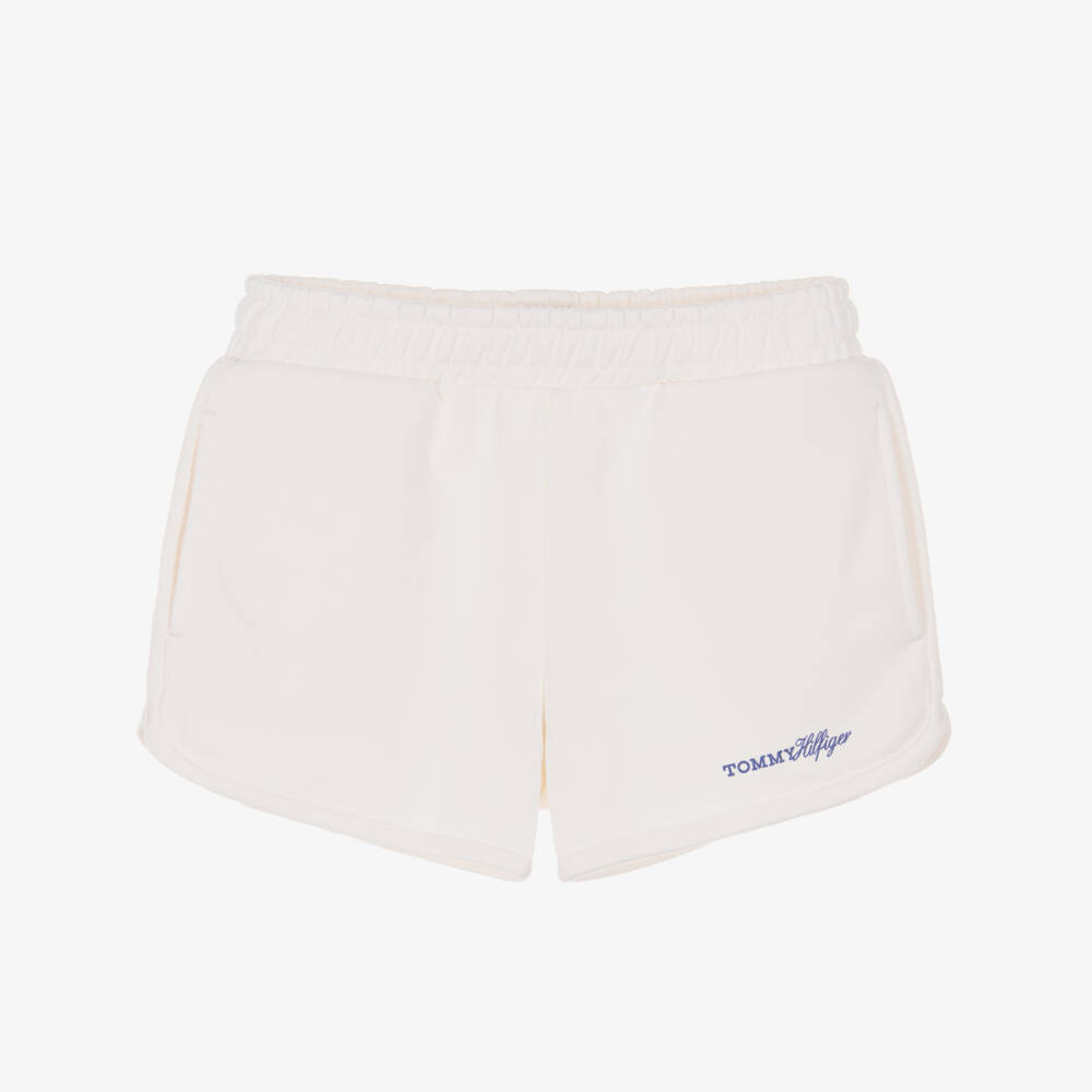 Tommy Hilfiger-Кремовые шорты с логотипом для девочек | Childrensalon Outlet