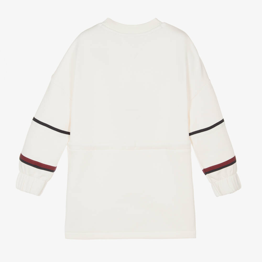 Tommy Hilfiger-Girls Ivory Cotton Sweatshirt Dress | Childrensalon Outlet