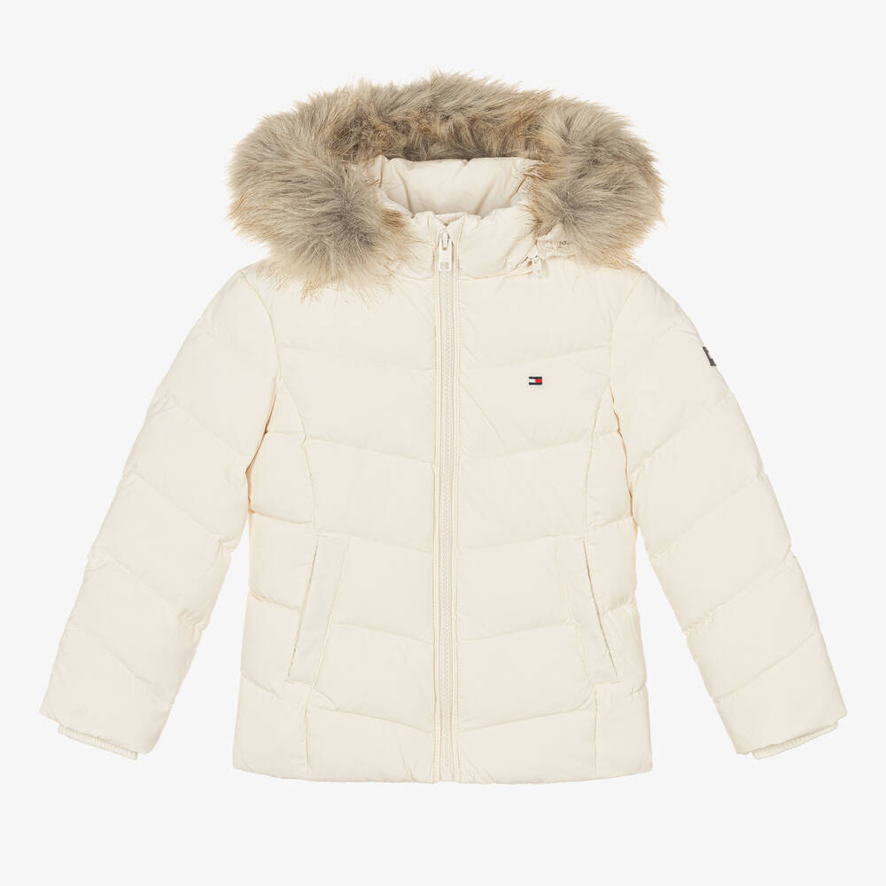 Tommy Hilfiger - Doudoune ivoire fille | Childrensalon