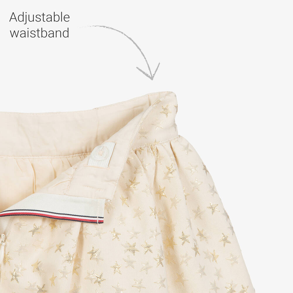 Tommy Hilfiger-Юбка цвета слоновой кости и золотистого цвета для девочек | Childrensalon Outlet