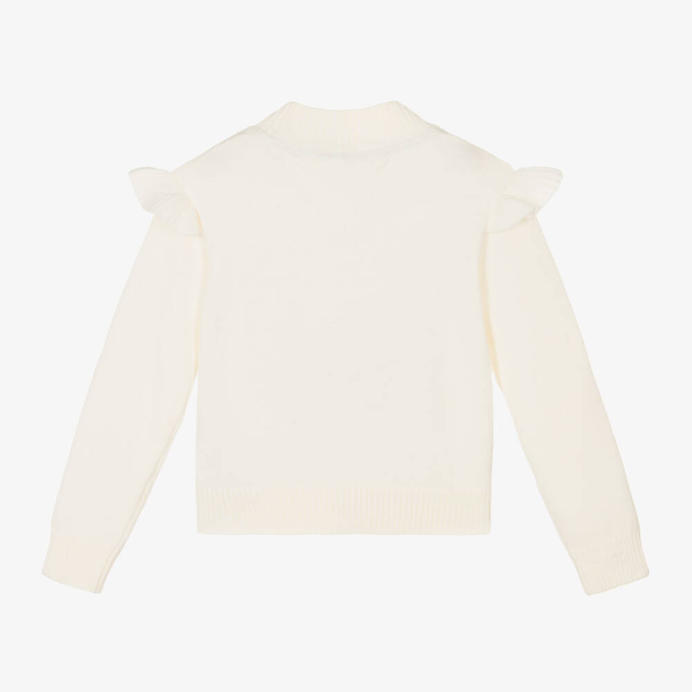 Tommy Hilfiger-Кремовый свитер с пайетками и логотипом | Childrensalon Outlet