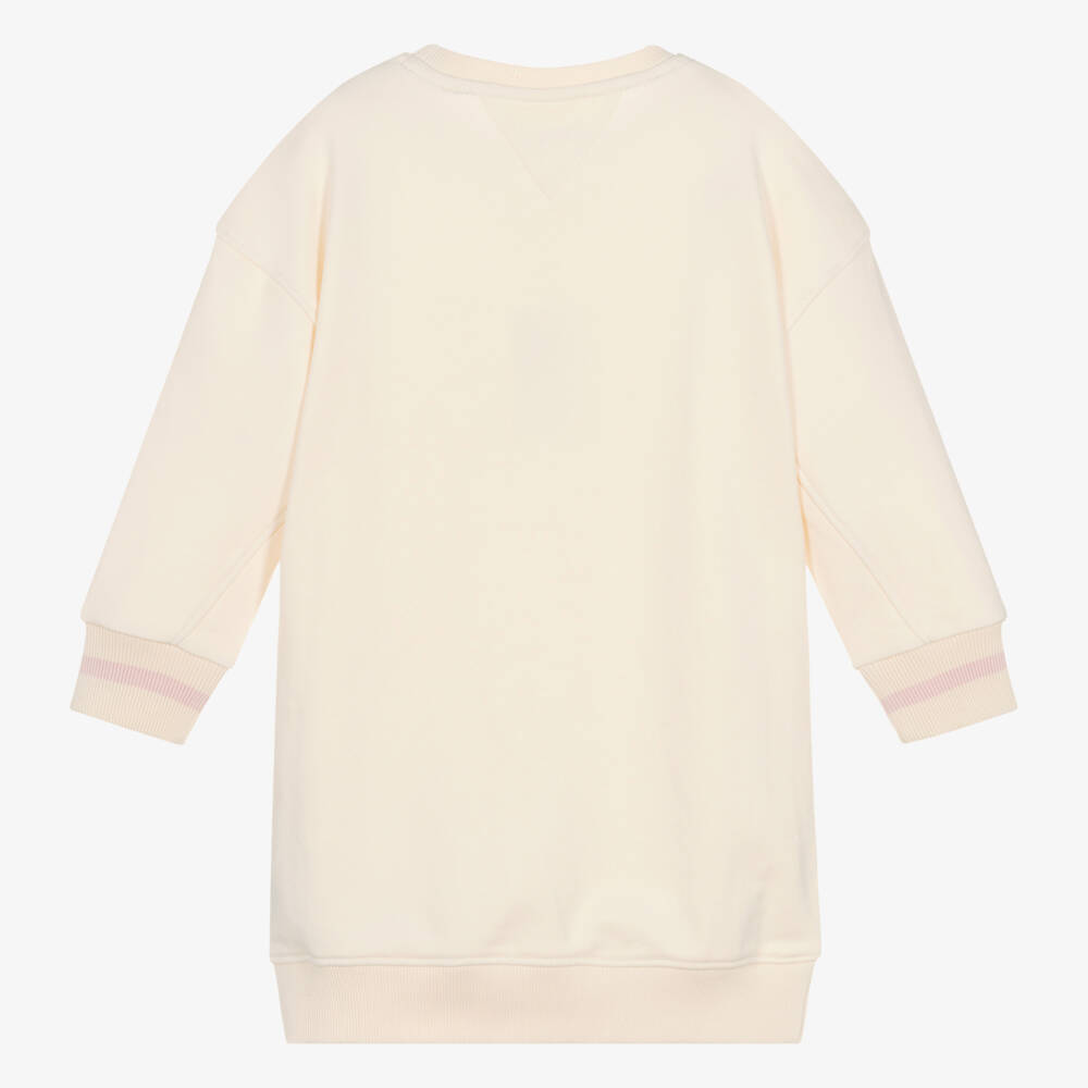 Tommy Hilfiger-Girls Ivory Sweatshirt Jersey Dress | Childrensalon Outlet