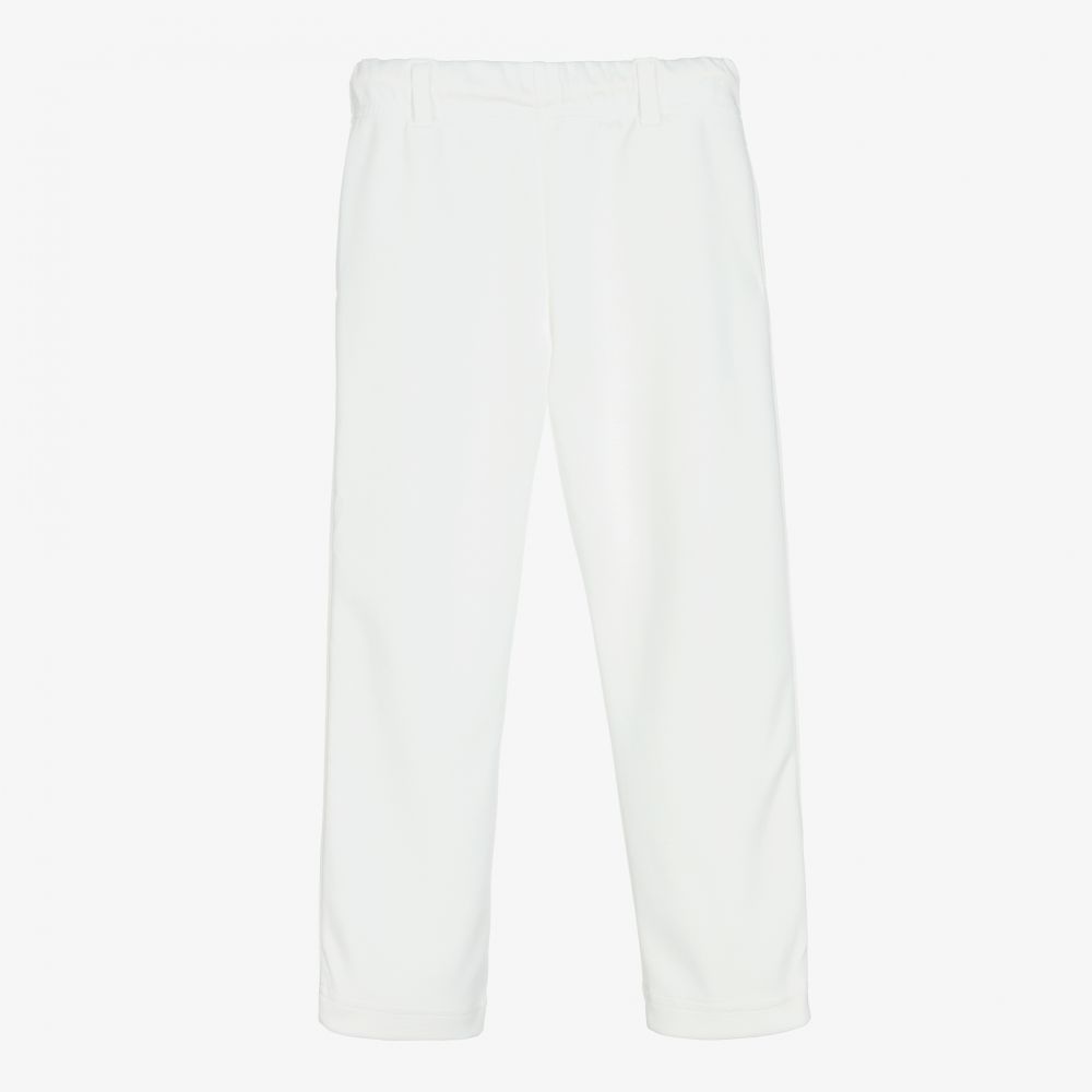Tommy Hilfiger-Girls Ivory Viscose Joggers | Childrensalon Outlet