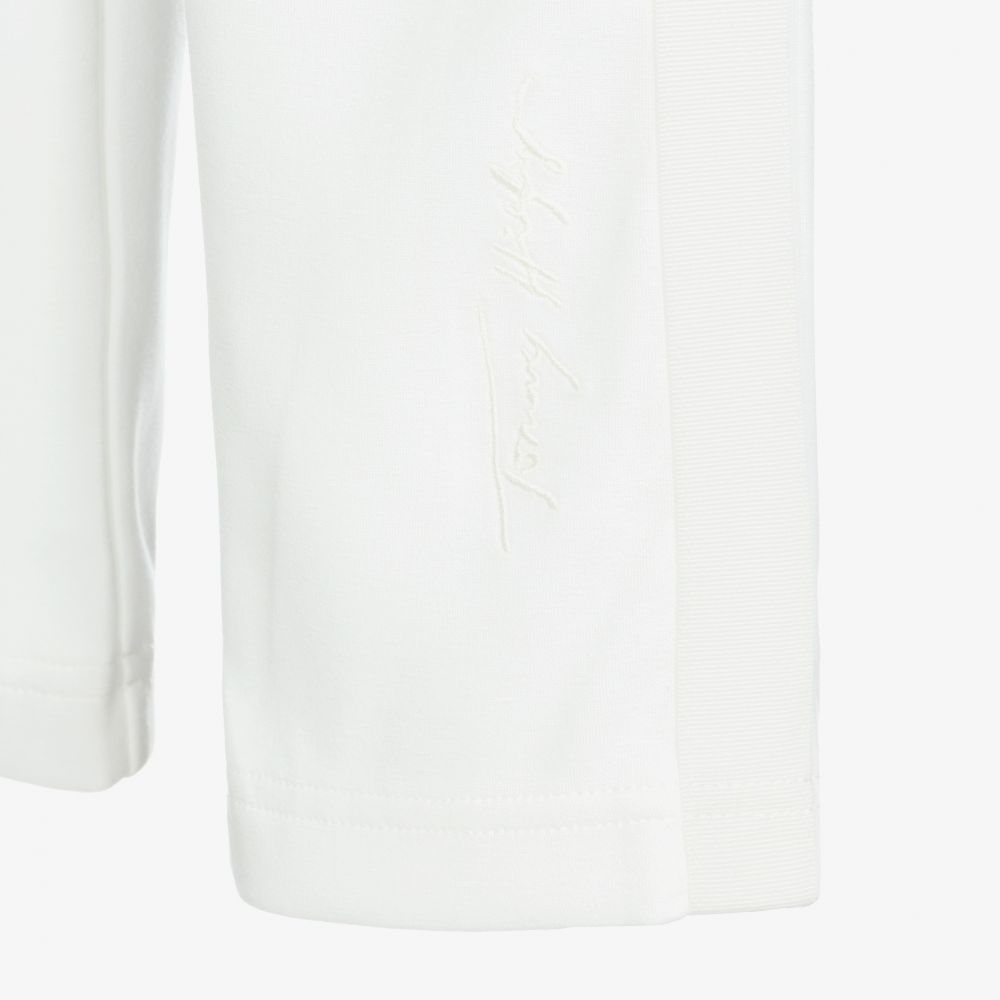 Tommy Hilfiger-Girls Ivory Viscose Joggers | Childrensalon Outlet