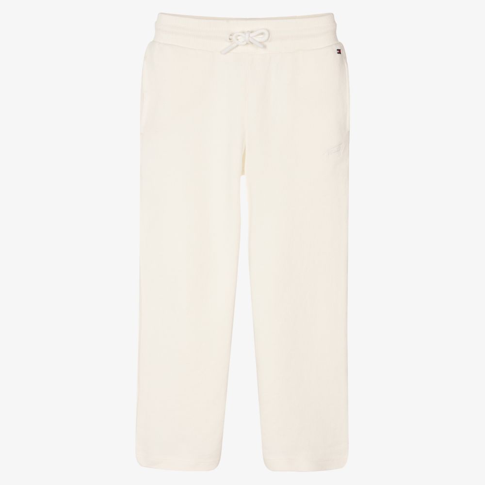 Tommy Hilfiger - Girls Ivory Wide Leg Joggers | Childrensalon