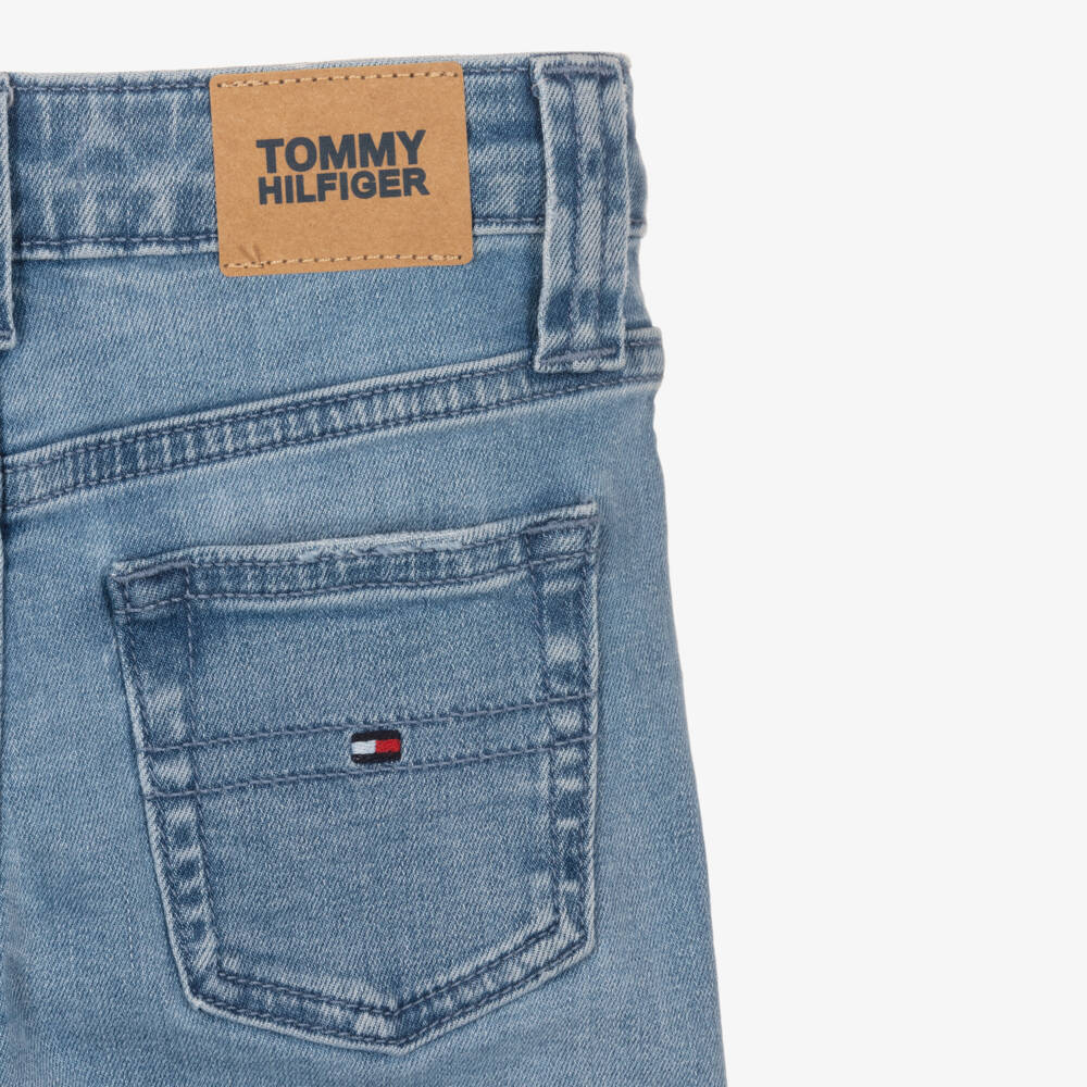 Tommy Hilfiger-Girls Light Blue Denim Trousers | Childrensalon Outlet