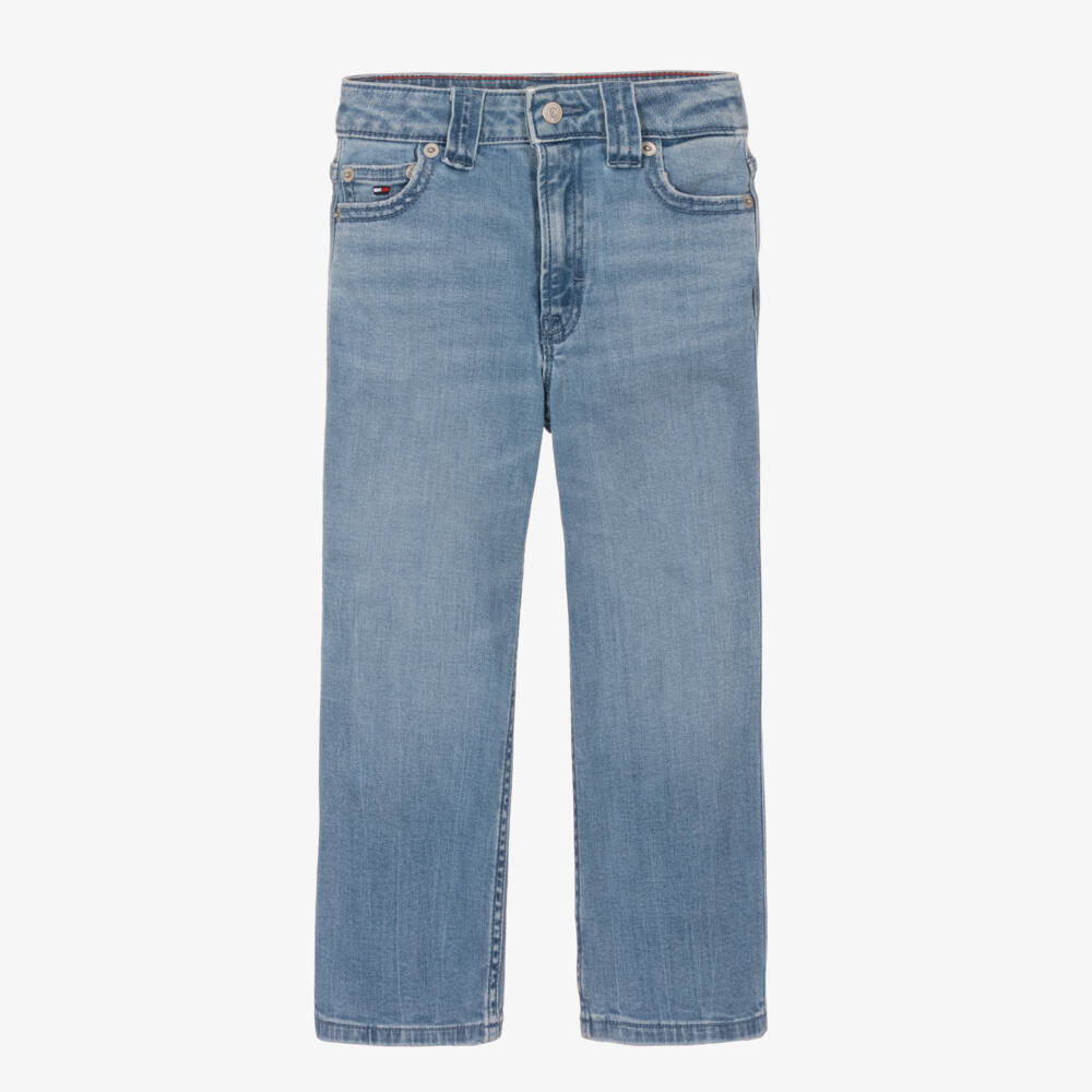 Tommy Hilfiger-Girls Light Blue Denim Trousers | Childrensalon Outlet