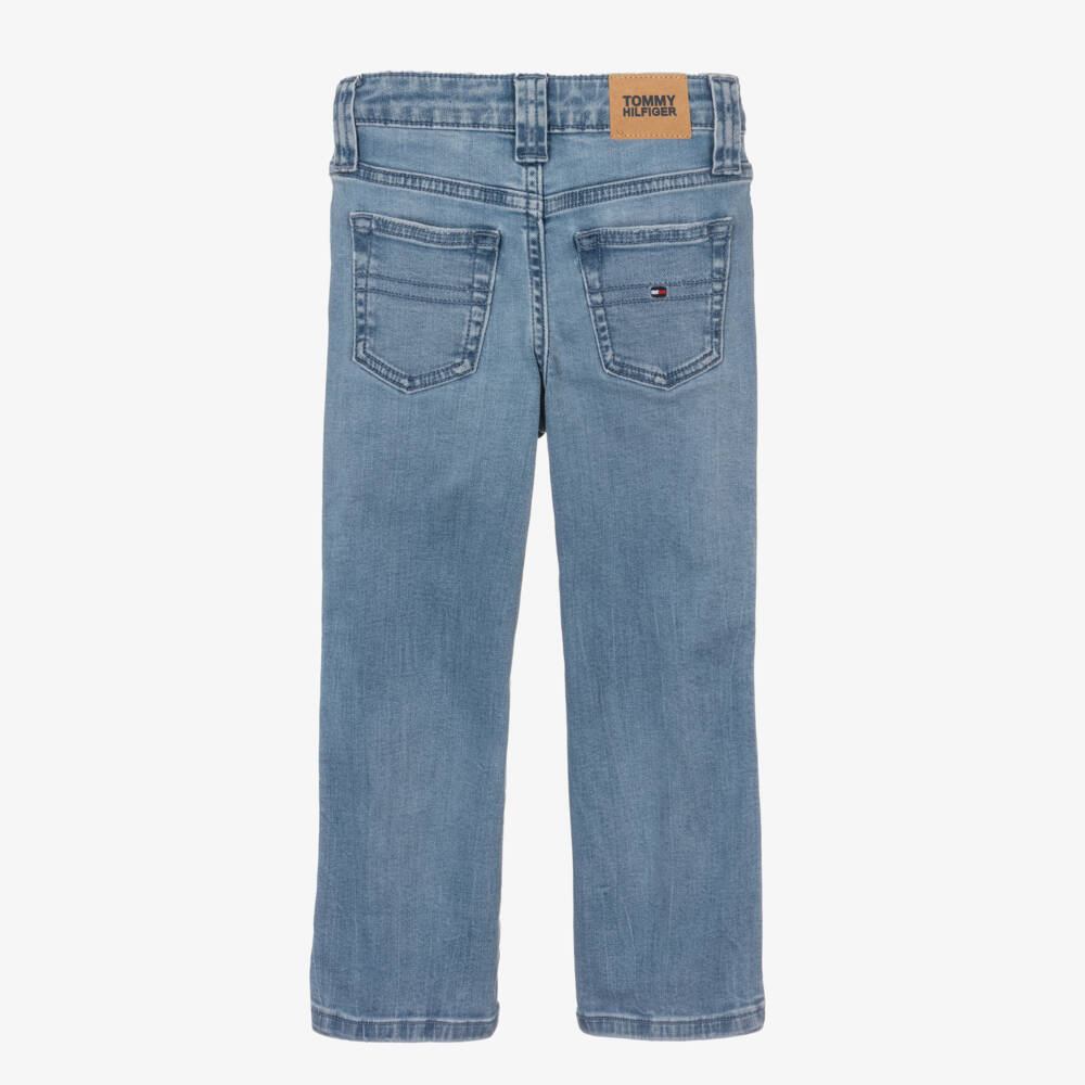 Tommy Hilfiger-Girls Light Blue Denim Trousers | Childrensalon Outlet