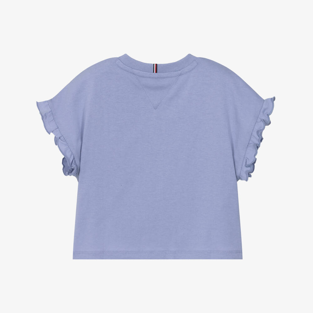 Tommy Hilfiger-Girls Lilac Purple Cotton Boxy T-Shirt | Childrensalon Outlet