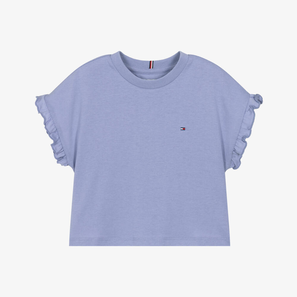 Tommy Hilfiger-Girls Lilac Purple Cotton Boxy T-Shirt | Childrensalon Outlet