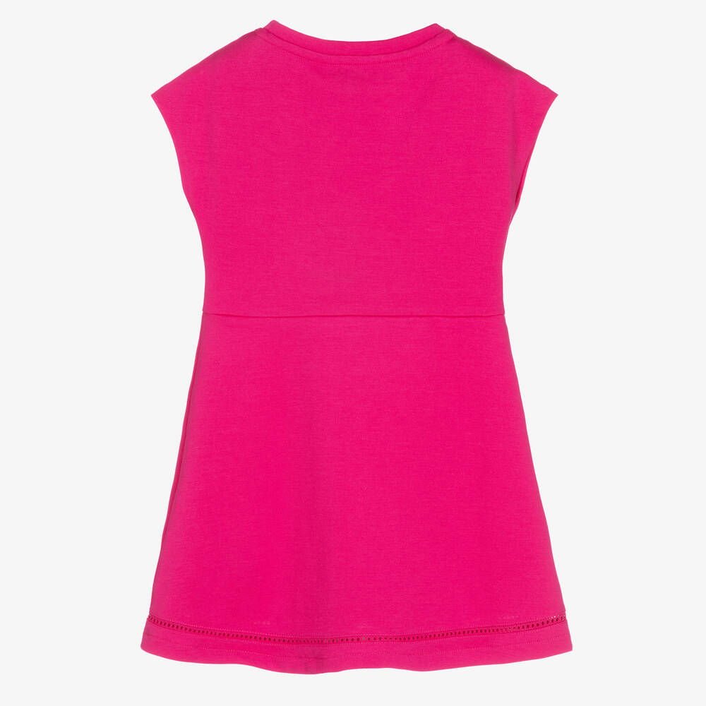 Tommy Hilfiger-Girls Magenta Pink Logo Dress | Childrensalon Outlet