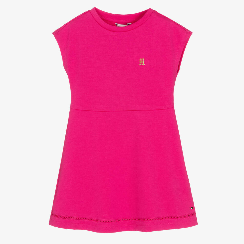 Tommy Hilfiger - Robe rose magenta fille | Childrensalon