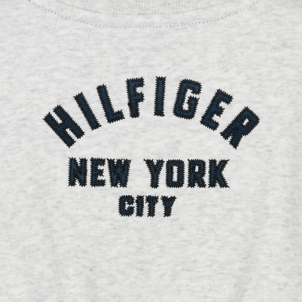 Tommy Hilfiger-Girls Marl Grey Cotton Sweatshirt Dress | Childrensalon Outlet