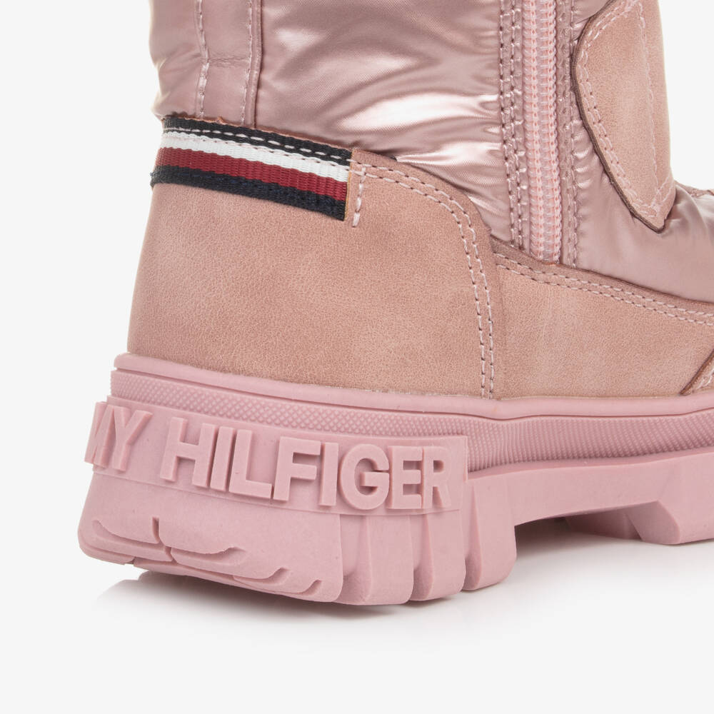 Tommy Hilfiger-Girls Metallic Pink Winter Boots | Childrensalon Outlet