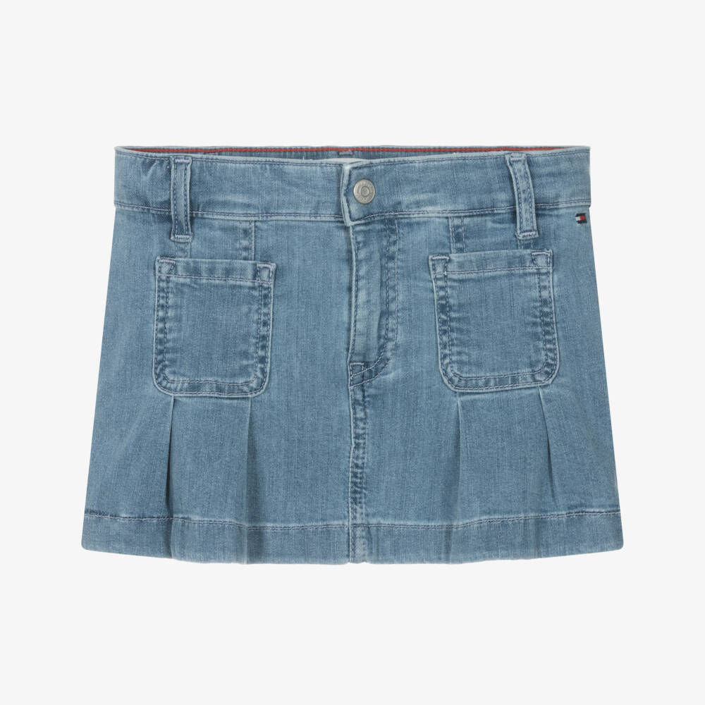 Tommy Hilfiger-تنورة جينز زرقاء متسعة للبنات | Childrensalon Outlet