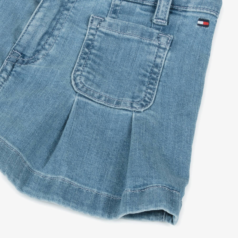 Tommy Hilfiger-Girls Mid-Blue Flared Denim Skirt | Childrensalon Outlet