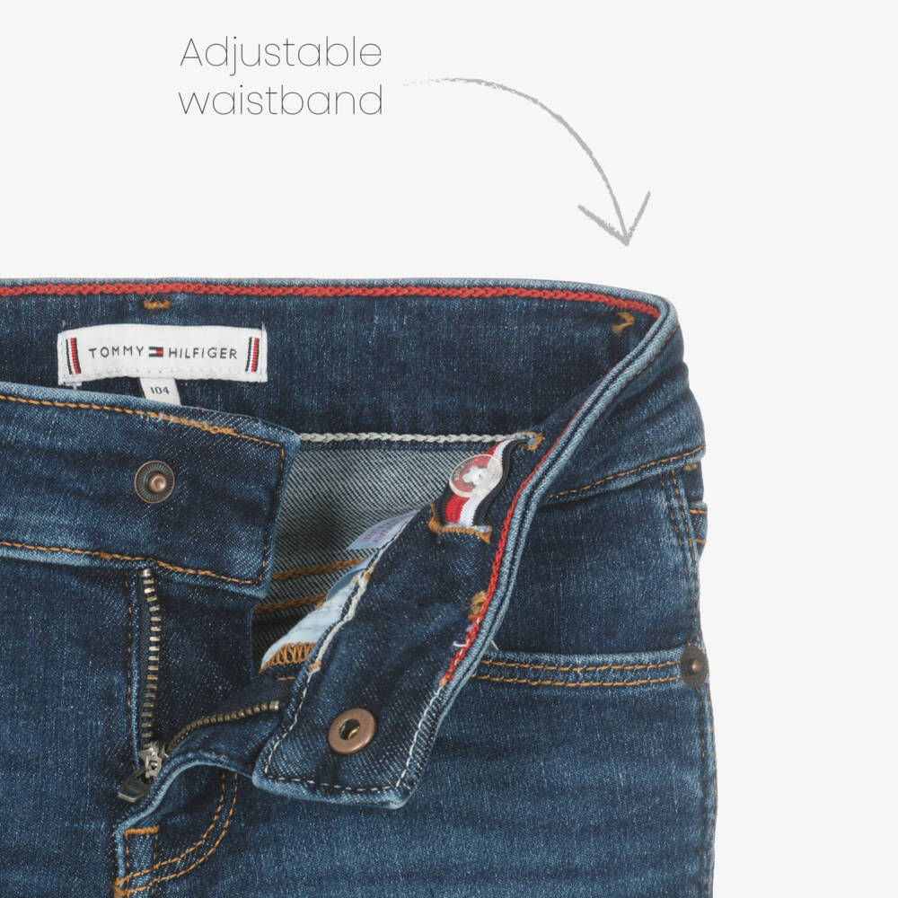 Tommy Hilfiger-Girls Mid-Blue Skinny Denim Jeans | Childrensalon Outlet