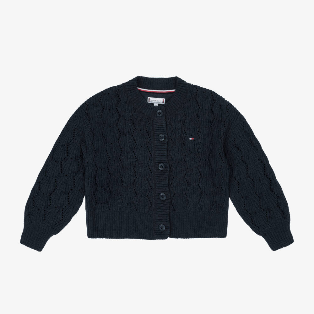 Tommy Hilfiger-Girls Midnight Chenille Sweater | Childrensalon Outlet