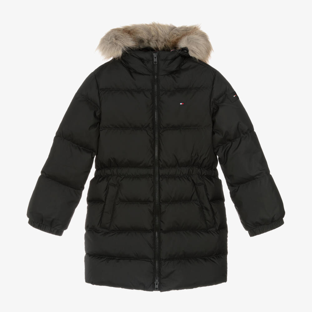 Tommy Hilfiger-Girls Midnight Down Coat with Fur Trim | Childrensalon Outlet
