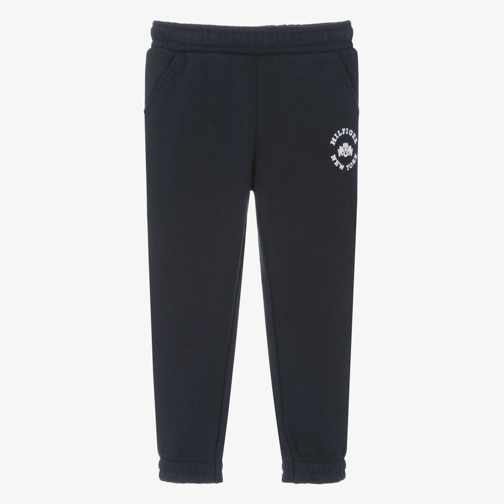 Tommy Hilfiger - Girls Navy Blue Cotton Joggers | Childrensalon