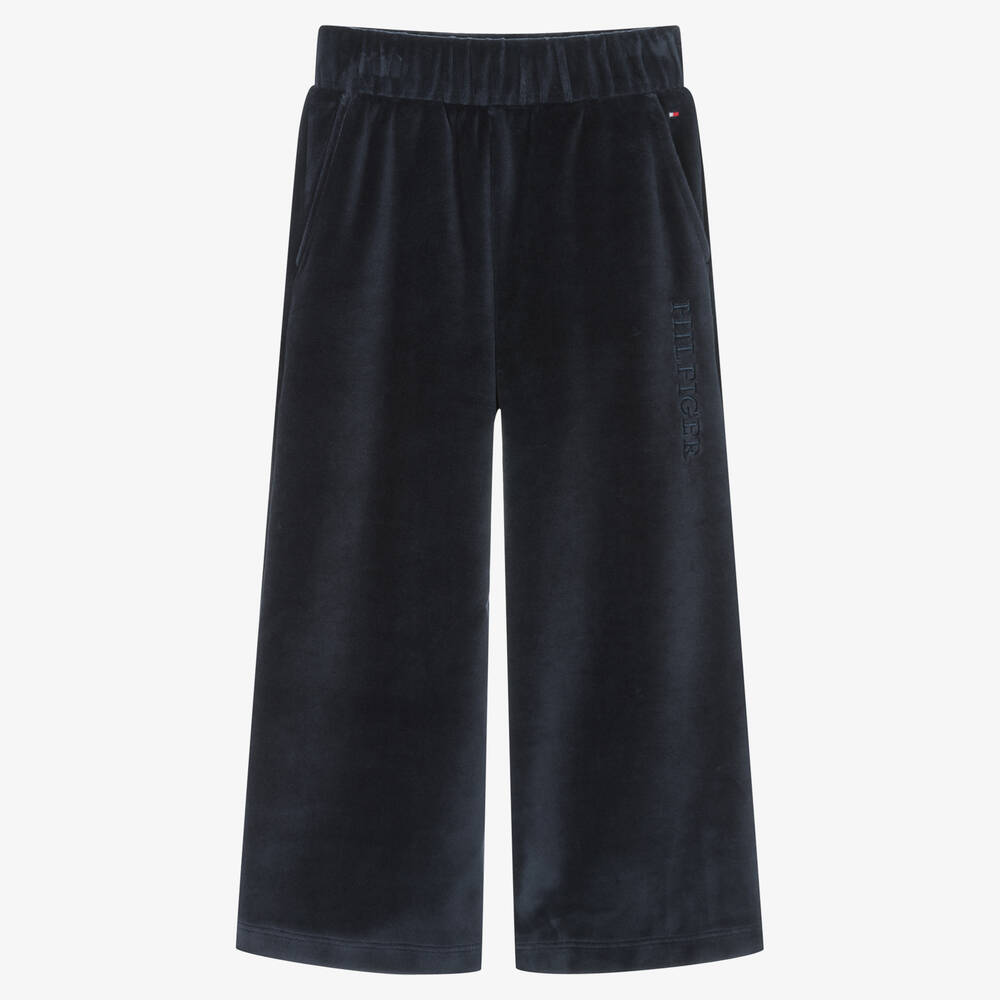 Tommy Hilfiger - Pantalon de jogging bleu en velours | Childrensalon